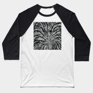 Black n White Doodle Web Baseball T-Shirt